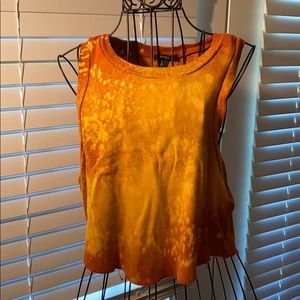 Forever 21 Bleach Dyed Cropped Tank Top